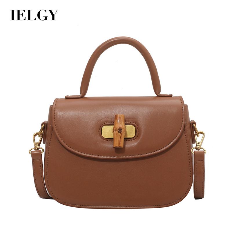 IELGY Túi Đeo Chéo Màu Trơn Khóa Màu retro Thời Trang Cho Nữ