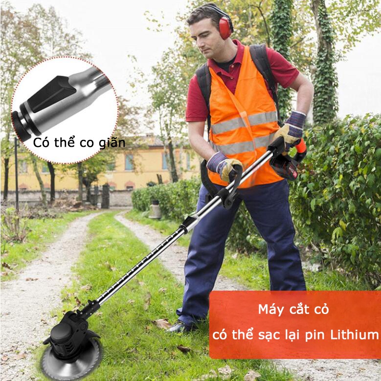 Máy cắt cỏ, máy cắt cỏ cầm tay, máy cắt cỏ dùng pin, tỉa cành cầm tay pin khủng, 1800W Động cơ mạnh mẽ