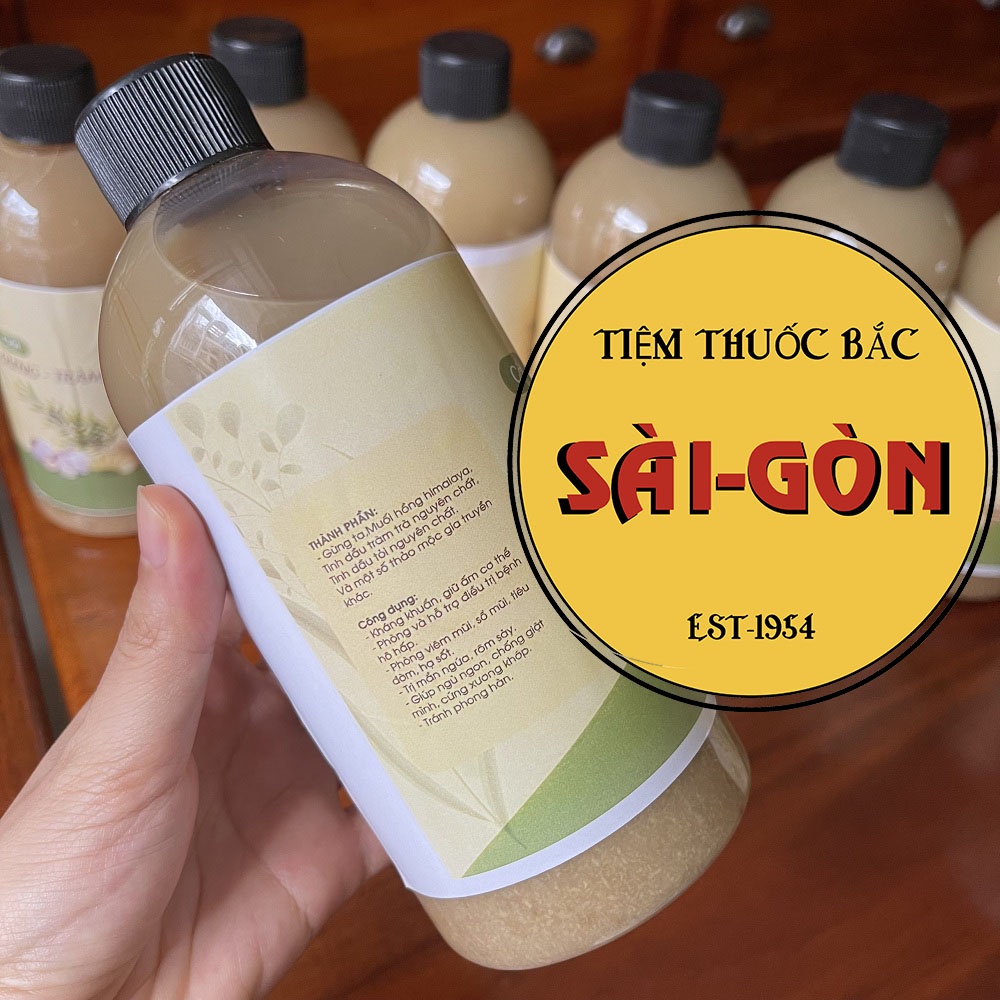 Cốt Gừng Tràm Tỏi - Nước Tắm Bé An Toàn Chai 600ml