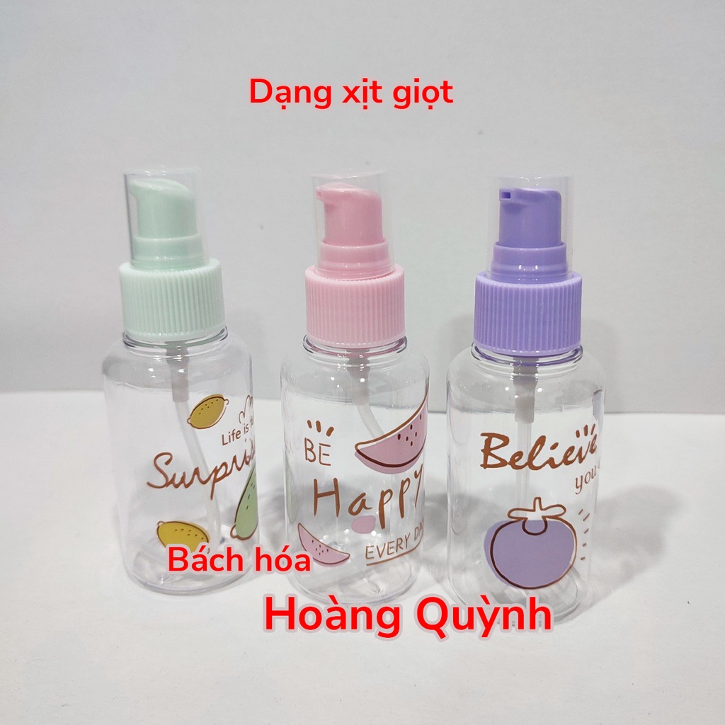 Chai chiết mỹ phẩm   mini thuận tiện du lịch họa tiết xinh xắn .