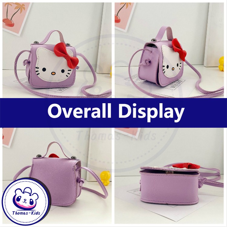 [THOMAS KIDS] Túi trẻ em Thời trang mới Phim hoạt hình mèo Hello Kitty Túi thường Túi du lịch dễ thương Ví nhỏ cho bé gái 1-10 tuổi
