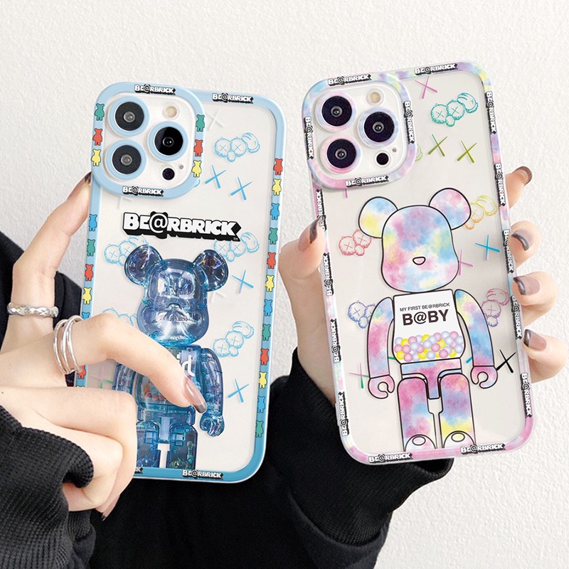Ốp Điện Thoại Mềm Trong Suốt Hình Gấu Dễ Thương Cho Iphone 13 Pro Max Casing/ 12/ 11/ XS/ XR/ X/ 8/ 7/ 6/ 6s/ Plus Mini