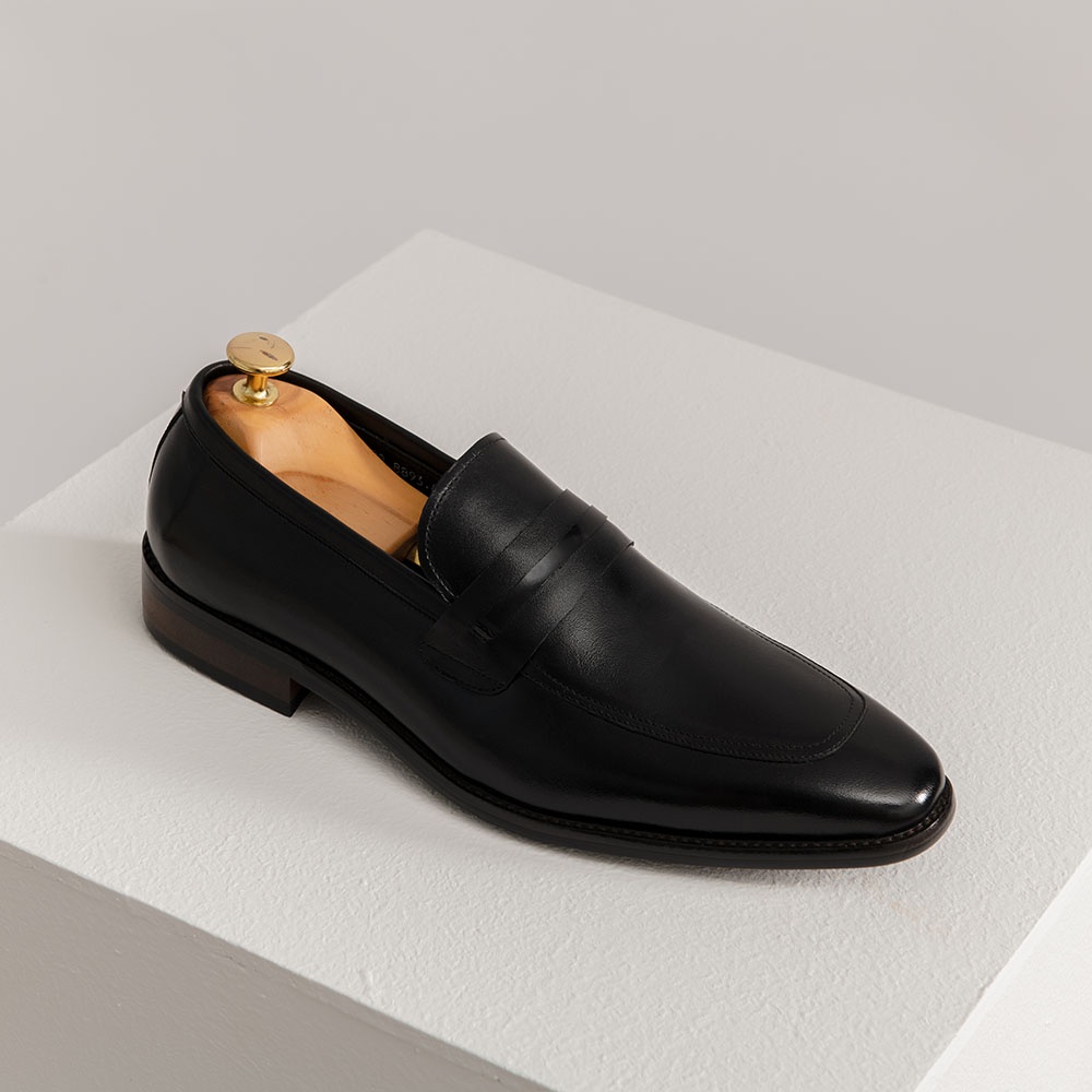 [Giày Mới] Giày Da Nam Penny Loafer Mũi Nhọn Đế Phíp Sang Trọng TonaShoe