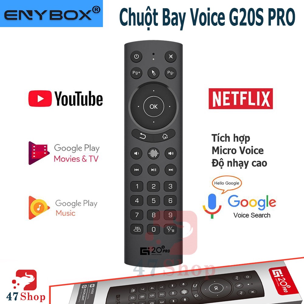 Điều khiển chuột bay tìm kiếm giọng nói G20s Pro - Remote Mouse Air Voice