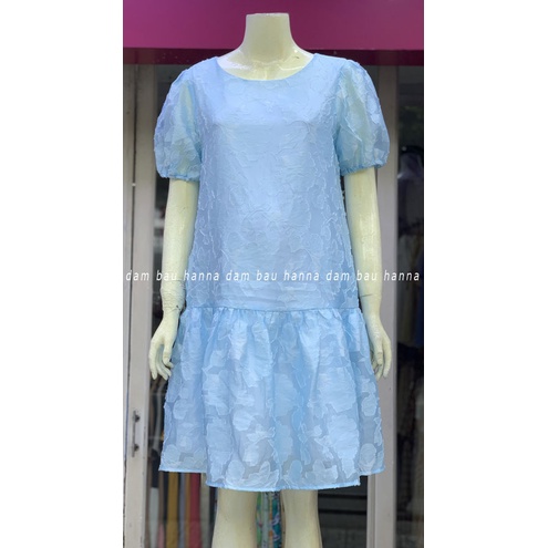 [HANNA] Đầm bầu dự tiệc dễ thương cho mẹ bầu trẻ có size 40-80kg váy bầu sang chảnh cao cấp thoáng mát 2 lớp mềm nhẹ
