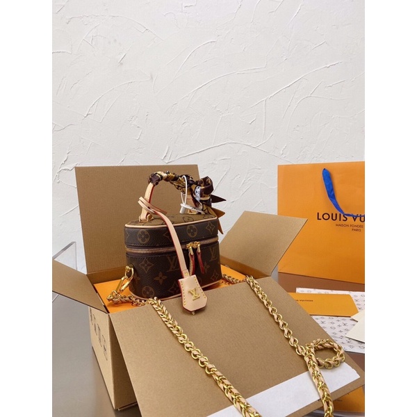 Túi xách lv cốp sz 15cm chất da bò hoạ tiết chuẩn hãng full box 2 lớp