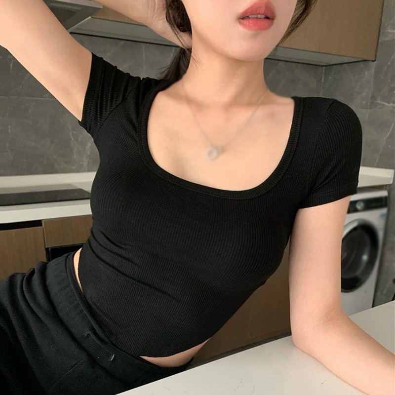 Áo kiểu nữ tay ngắn vạt nhọn cá tính
