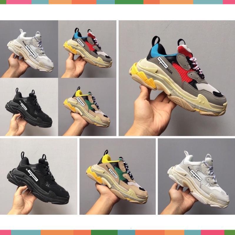 [MHSneakers] Giày balen Triples các màu cơ bản, giày thể thao nam nữ (ảnh thật) | BigBuy360 - bigbuy360.vn