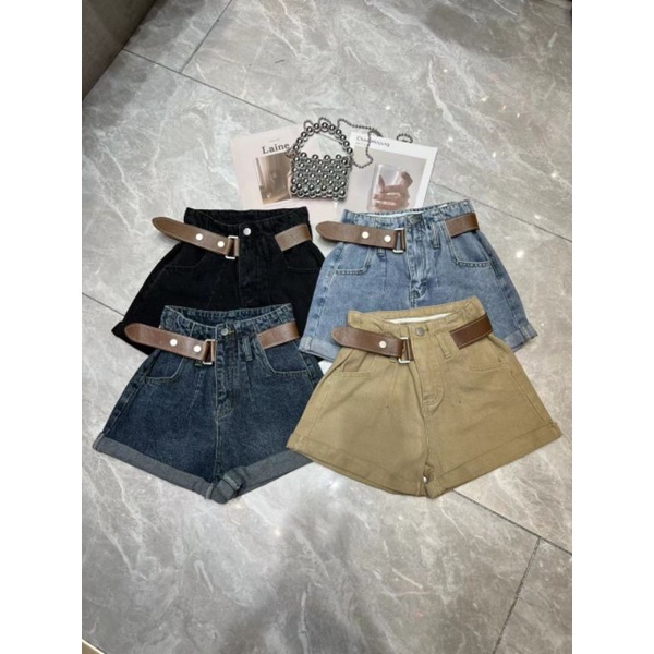 Quần sooc đai da hàng QCL1