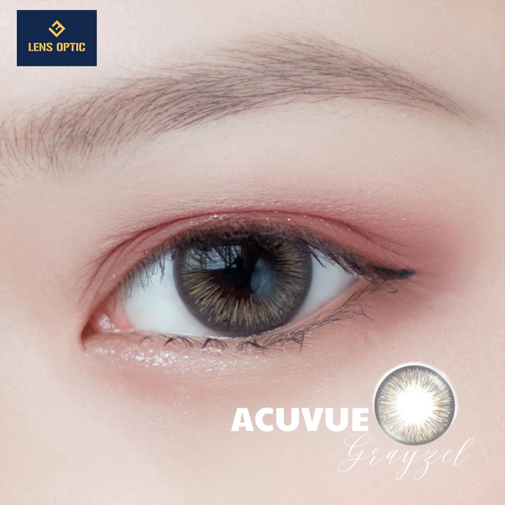 Kính áp tròng 1 ngày ACUVUE Define Fresh Grayzel màu xám có độ cho mắt cận - Lens Optic