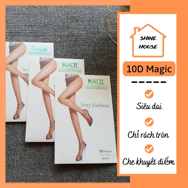 Quần tất 10D Magic che khuyết điểm tốt, dai vượt trội, hàng chuẩn hãng Magic