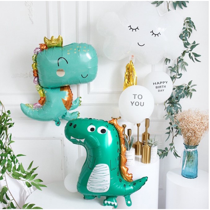 Set bong bóng trang trí sinh nhật Hàn Quốc có lá set bóng dài xoắn phụ kiện trang trí sinh nhật Happy Birthday đẹp