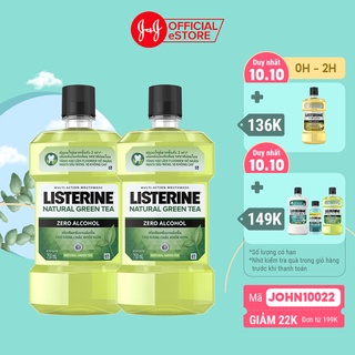 Bộ 2 Nước Súc Miệng Ngừa Sâu Răng Listerine Natural Green Tea 750ml x2 chai - 540017765