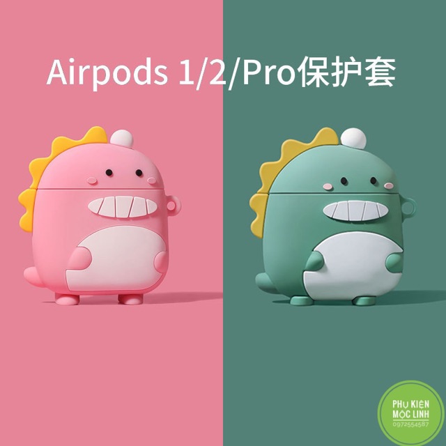 [Hàng Mới Về] Case Vỏ Bao Airpods Đựng Tai Nghe Airpod 1 2  Pro 3 Khủng bờm vàng tặng kèm móc sắt Cover i11, i12...