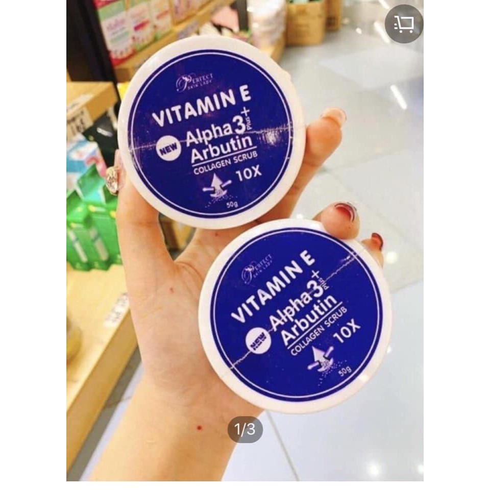 [ HCM SỈ ] Tẩy tế bào chết  VITAMIN E Alpha Arbutin 3 Plus Collagen Scrub 10x Thái Lan