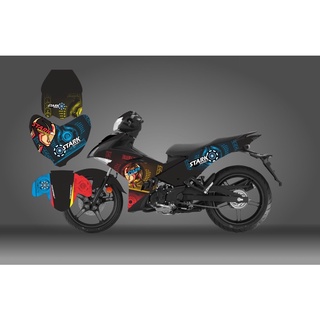 Tem trùm ex 150 ironman đen đỏ xanh.