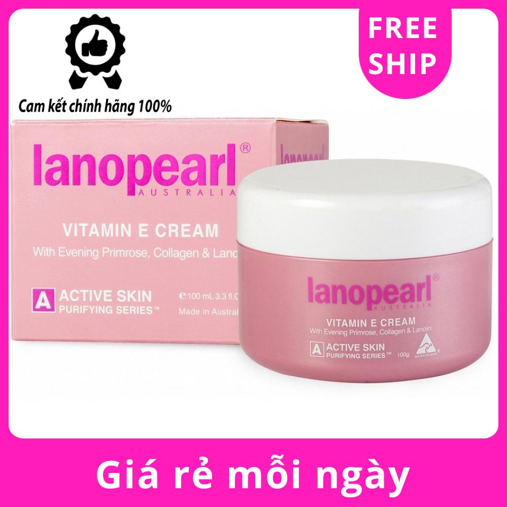 Kem Dưỡng Ẩm Làm Trắng Da,Săn Chắc, Làm Trắng, Mờ Nám Lanopearl Vitamin E Cream 100ml ( 100% Austraylia)