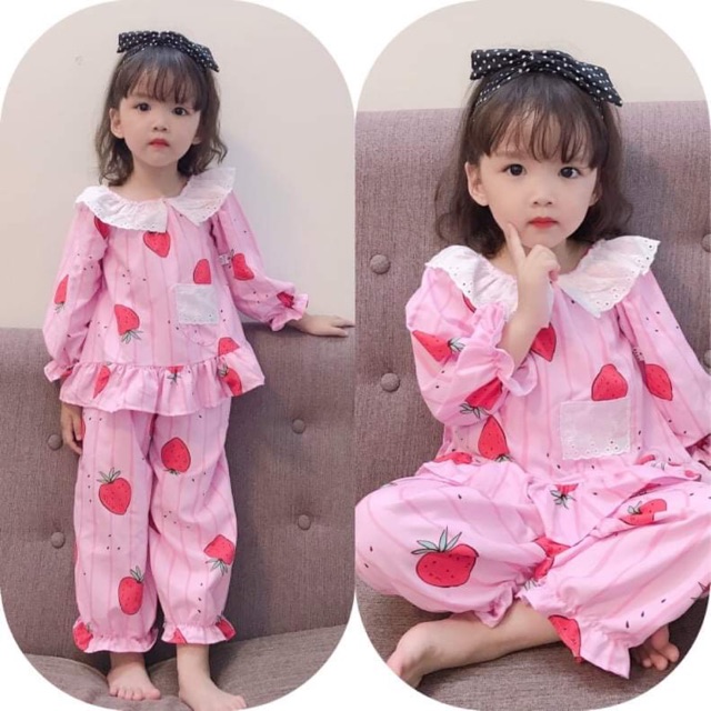 Bộ dài tay tiểu thư Size 10-30kg xinh yêu cho bé