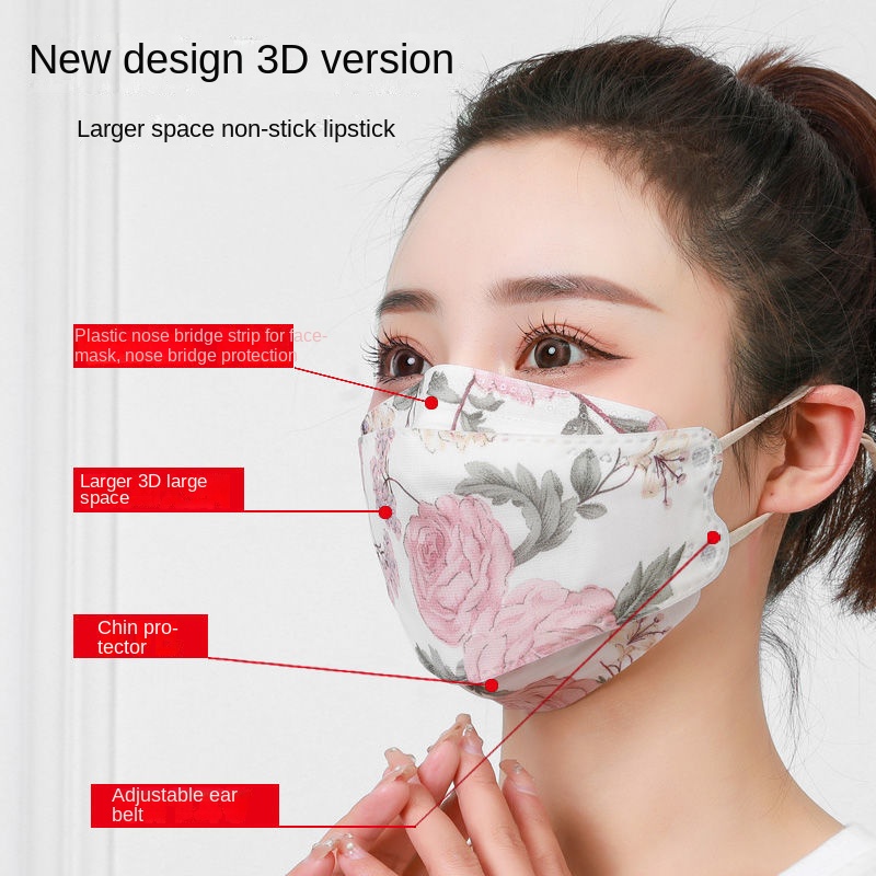 Khẩu Trang cotton Siêu Mỏng Thoáng Khí Họa Tiết Hoa 3D Phong Cách Hàn Quốc Thời Trang Mùa Hè Dành Cho Nữ k f 94 2022