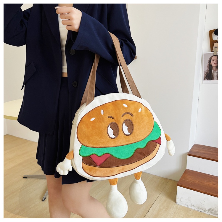 Balo Canvas Cỡ Lớn In Hình Burger 2022 NB00052