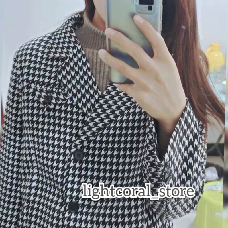 [ORDER] Áo khoác blazer Quảng Châu kẻ caro dáng ngắn thời trang có size cài khuy có lớp lót ( ảnh thật) | BigBuy360 - bigbuy360.vn