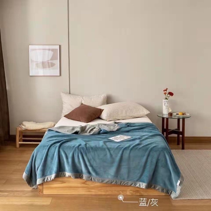 Chăn Tuyết Sợi Tơ Cho Mùa Đông Ấm Áp Nhiều Màu Sắc_ shinbedding