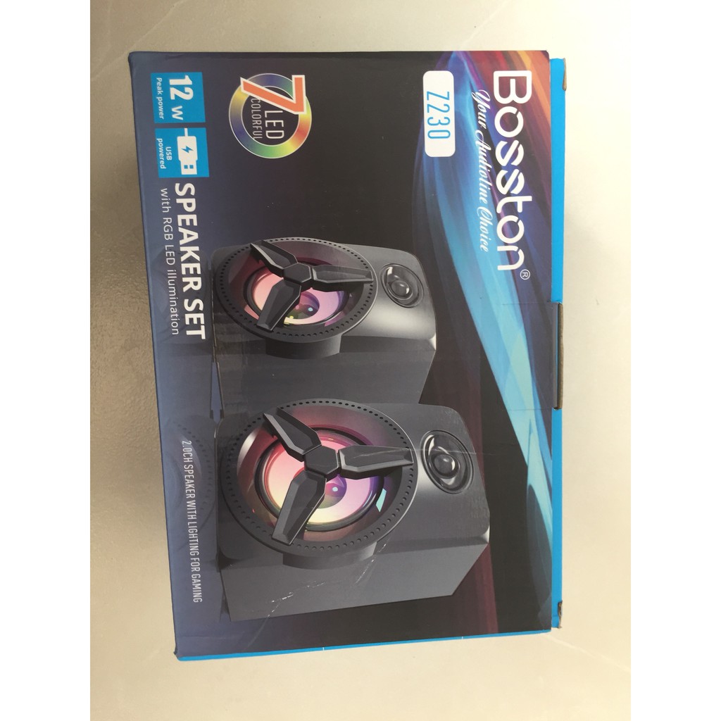 [Mã SKAMSALE03 giảm 10% đơn 200k] LOA VI TÍNH 2.0 BOSSTON Z230 LED RGB