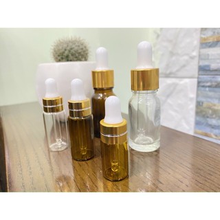 COMBO 10 Lọ Chiết Thủy Tinh Mini 5 ml – 10 ml Kèm Nắp Ống Hút (Pipette) – Dụng Cụ Đựng Serum, Tinh Dầu, Nước Hoa
