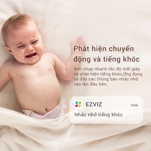 [Nhập ELEZ55 giảm 10% tối đa 120K] camera trông trẻ không dây pin sạc ip wifi ezviz BM1 phát hiện tiếng khóc