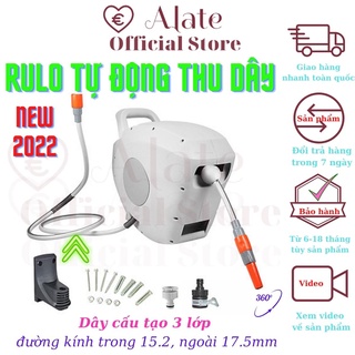 Khung rulo tự động thu dây Lionking Tonydx dài 15 mét ống dây nước 3 lớp vòi tưới cây chỉnh tia bảo hành 6 tháng Alate