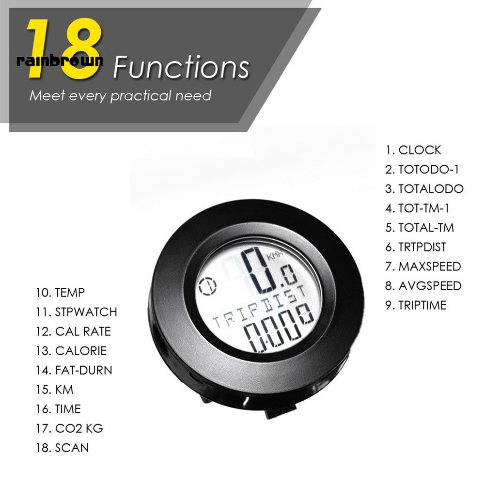 Đồng Hồ Tốc Độ Không Dây Chống Nước Cho Xe Đạp