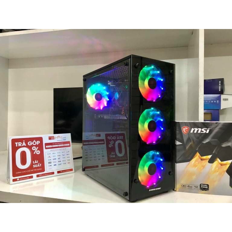 [Quạt Tản Nhiệt] Fan Case Led RGB COOLMOON K2 | K1 | S2 | S3 | X1 | 1 Màu Xanh Dương | 5 Màu - Không Cần Hub 12CM