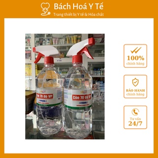 (hoả tốc) Cồn 90 độ trắng chai 1 lít có vòi xịt giúp sát khuẩn hiệu quả.
