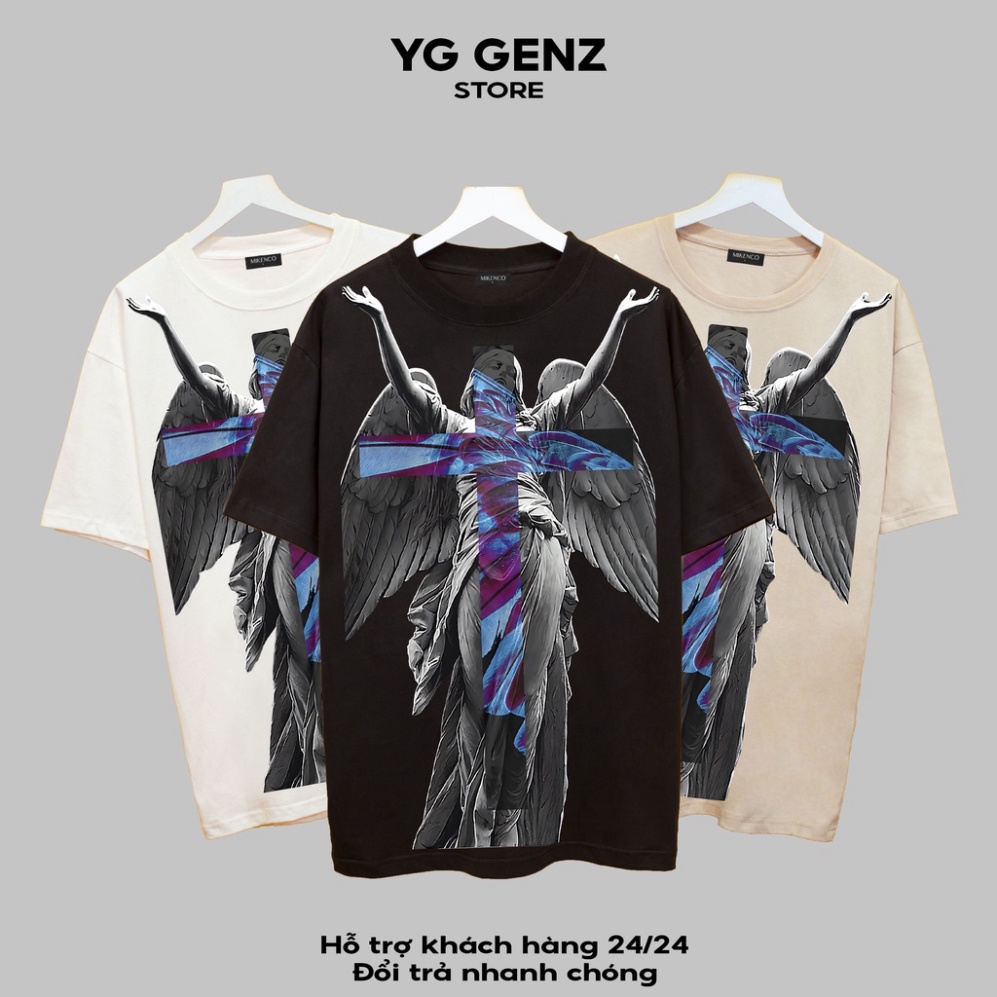 Áo thun tay lỡ MIKENCO 1 YGGENZ shop , Áo thun unisex nam nữ from rộng oversize chất liệu cotton - Hàng mới về