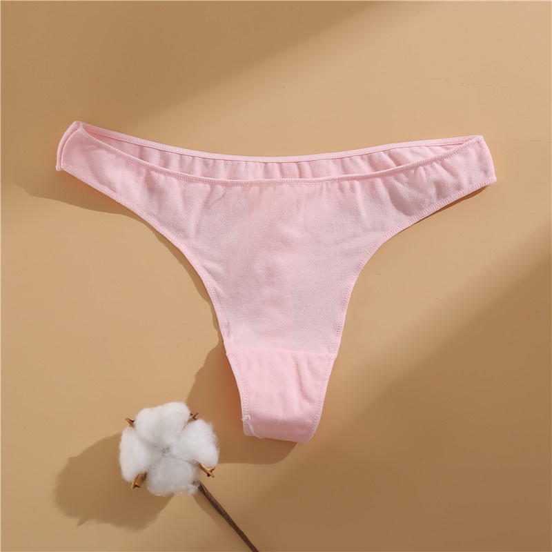 Cute Byte Quần lót lọt khe CuteByte chất liệu cotton 7 màu trơn tùy chọn dành cho nữ