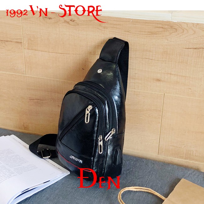 túi đeo chéo nam 🎁 FREESHIP 🎁 Túi Đeo Chéo Da Nam - Nữ Thời Trang Phong Cách Hàn Quốc Có Cổng Sạc Điện Thoại - M17 | BigBuy360 - bigbuy360.vn