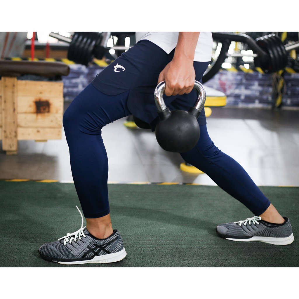 Quần TẬP gym nam dài 2 lớp cao cấp