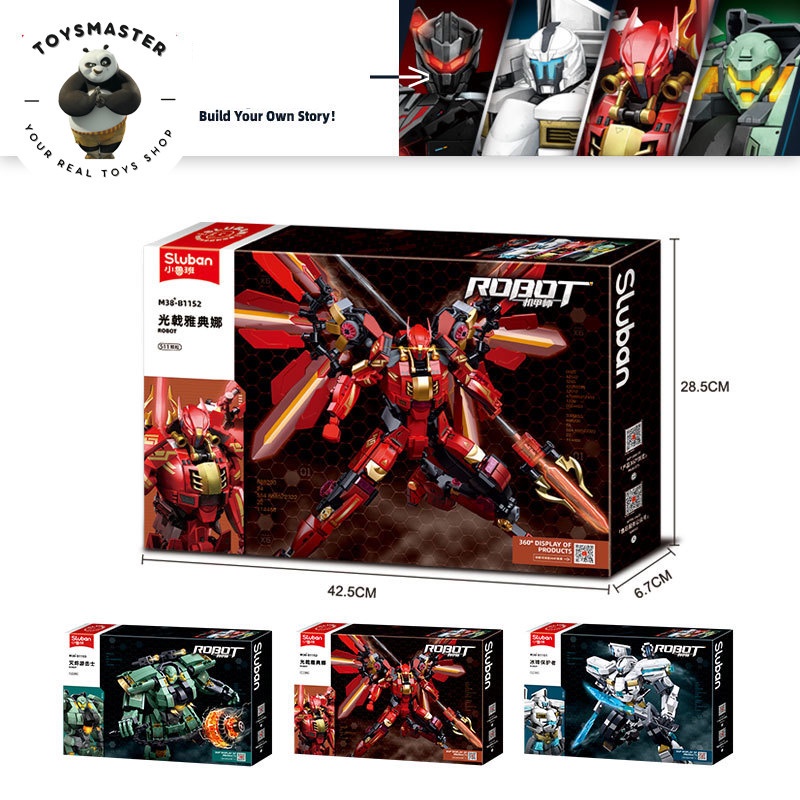 Đồ Chơi Lắp Ráp Xếp Hình Mô Hình Robot Siêu Chiến Binh Mecha Athena,Guerrilla,Arthur Trong Pacific Rim Với 500+PCS