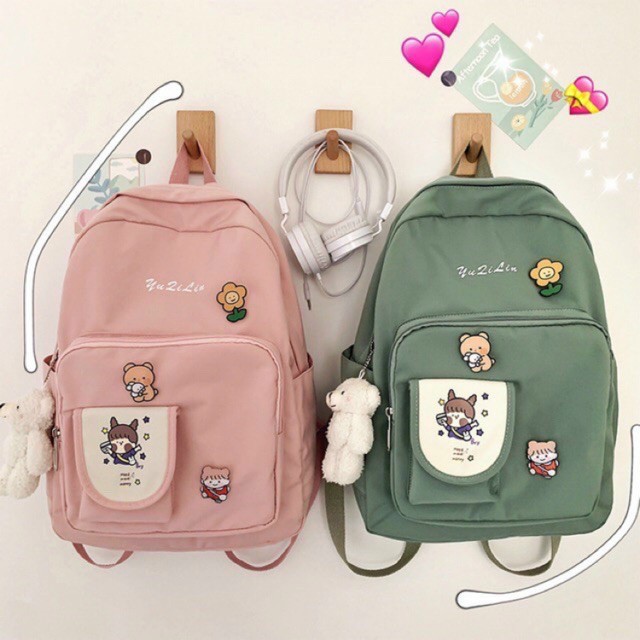 Cặp học sinh cấp 2 cấp 3 đi học đi chơi đựng vừa khổ A4 - KeKeMi