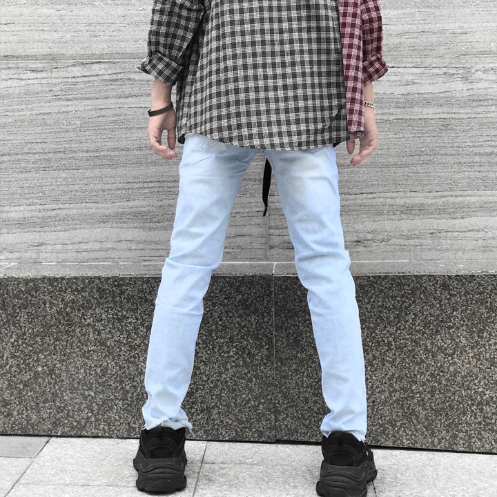 Quần jean nam xanh ✔️ skinny jeans nam ✔️ quần co giãn DADDYST #294 | BigBuy360 - bigbuy360.vn