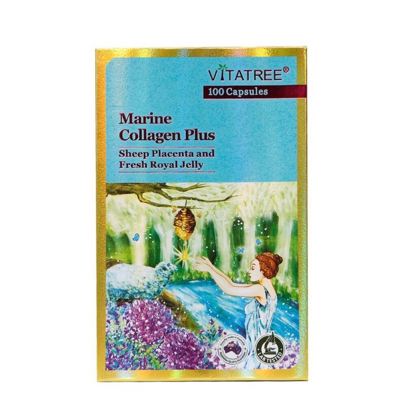 VIÊN UỐNG TRẮNG DA 3 TRONG 1  VITATREE MARINE COLLAGEN PLUS