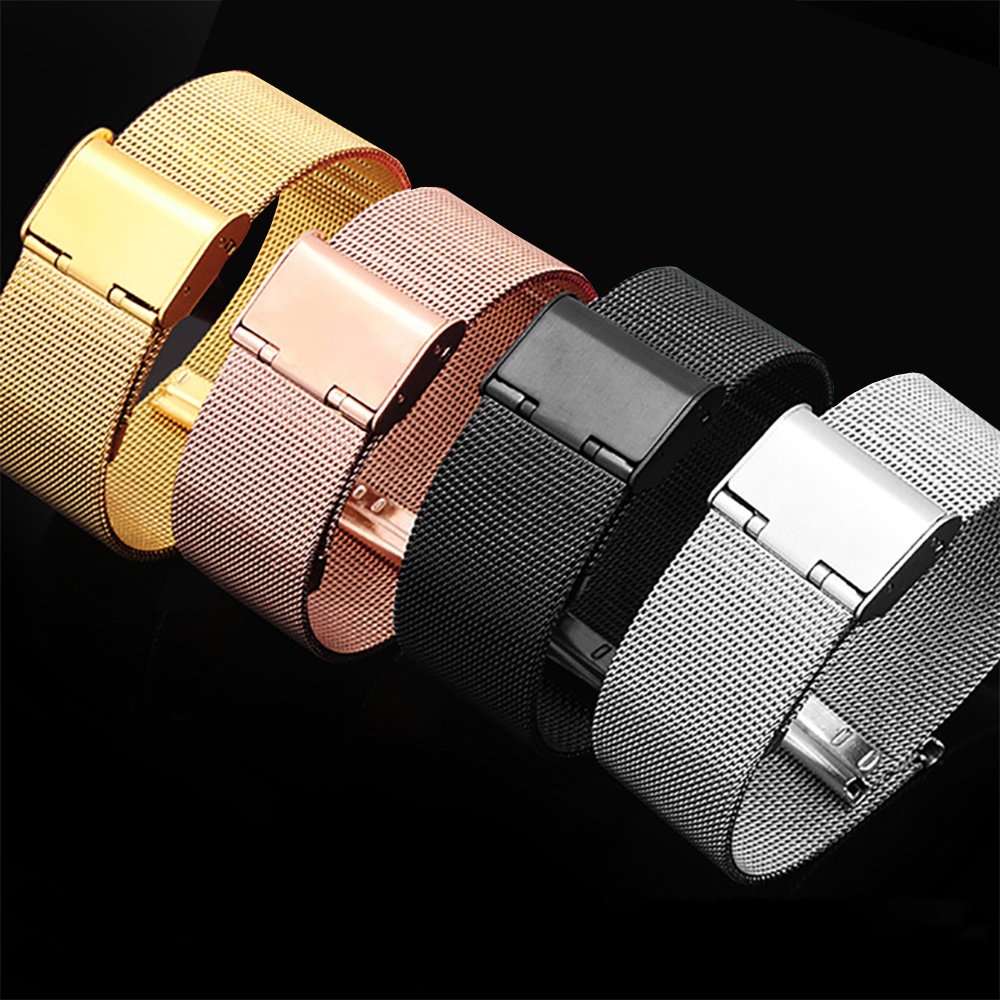 Dây Đeo Đồng Hồ Bằng Thép Không Gỉ 12mm 14mm 16mm 18mm 20mm 22mm 24mm