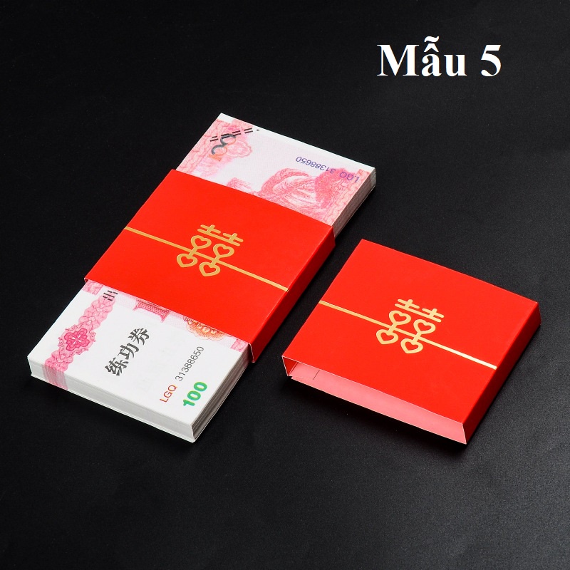 Giấy Song Hỷ đỏ nạp tài