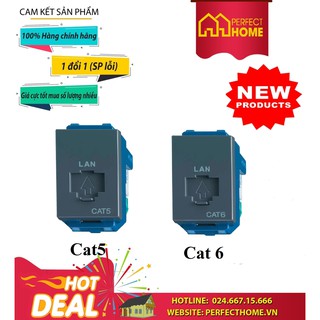 Bão sale ổ cắm mạng data modular wev2488h cat5 , wev24886h cat6 màu đen panasonic