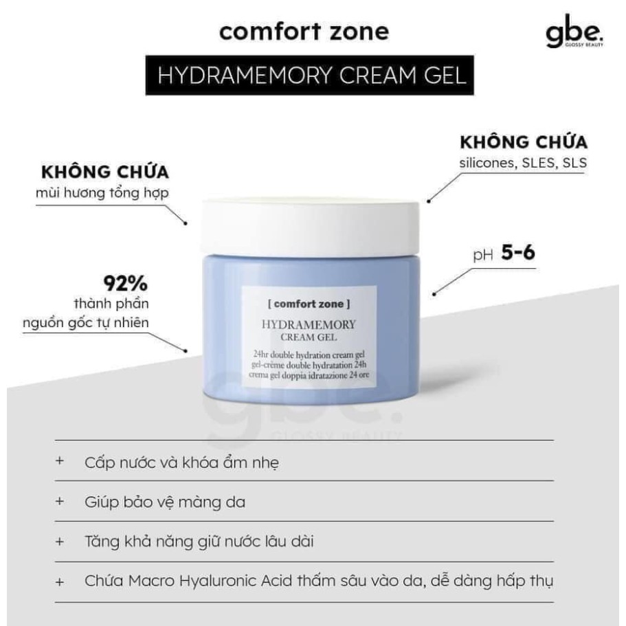 Kem dưỡng ẩm  Hydramemory Cream Gel - Cream 60ml