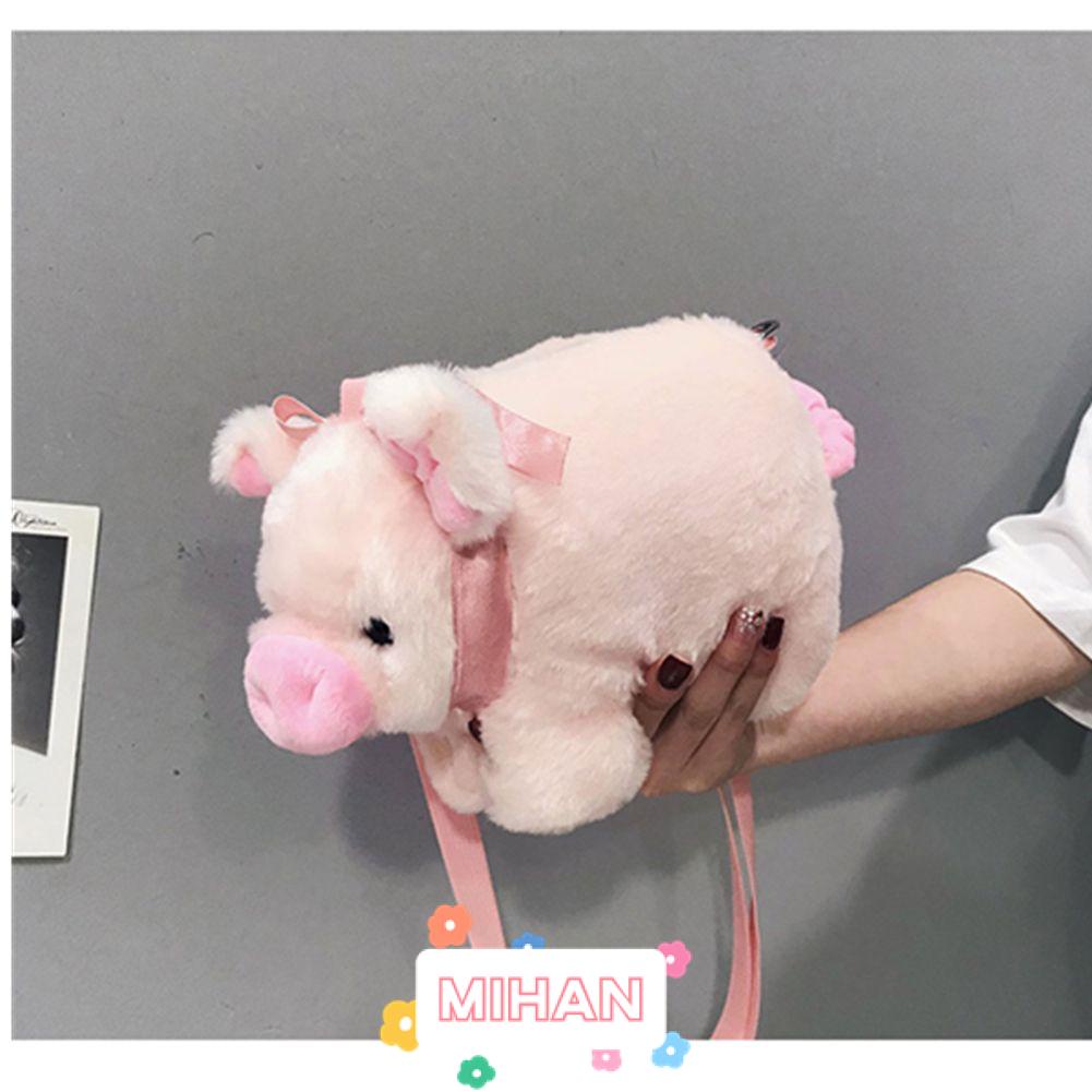 Túi Đeo Chéo Hình Heo Hoạt Hình Màu Hồng MIHAN1