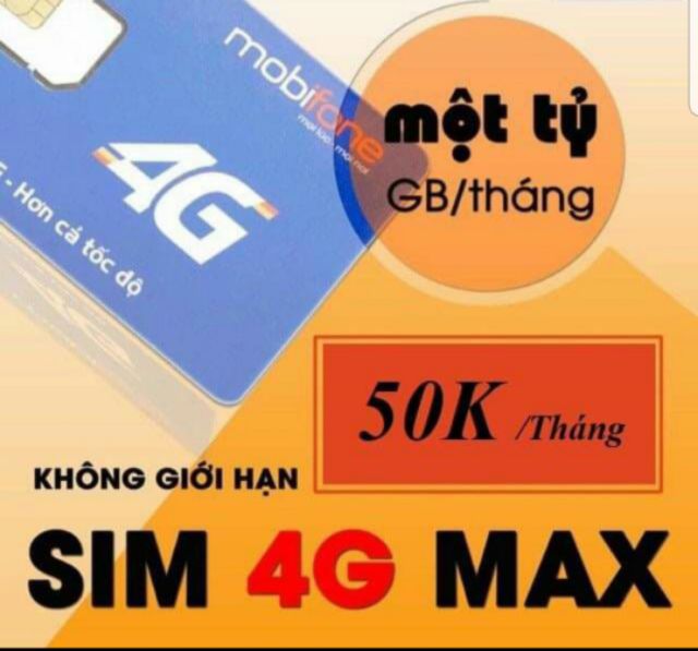 SIÊU HÓT FREE 1 NĂM KO PHẢI NẠP TIỀN SIM 4G MOBIFONE  MAX BĂNG THÔNG  1 TỶ GB DATA  KO GIỚI HẠN BL5GT/DIP50