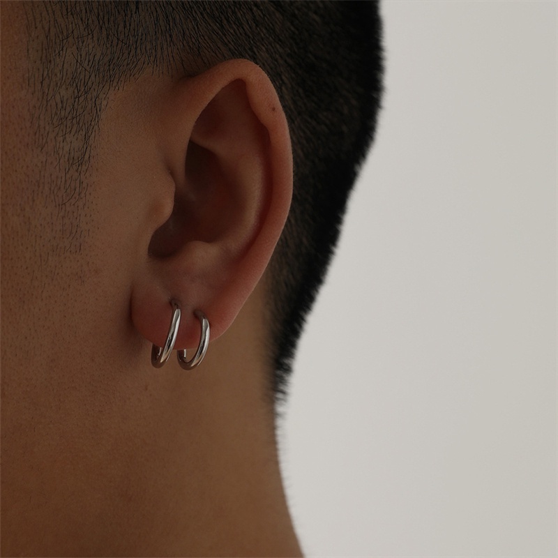 Khuyên Tai Dạng Kẹp Không Xỏ Lỗ Bằng Bạc 925 Thời Trang Cho Nam Và Nữ F841