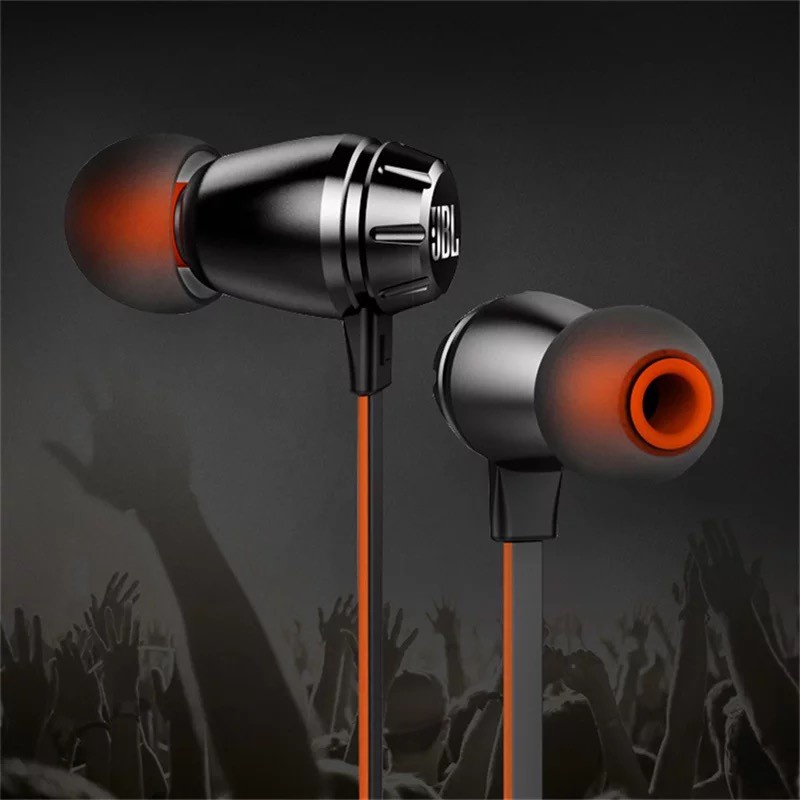 Tai nghe có dây nghe âm stereo JBL T380A kiểu nhét tai đầu cắm 3.5mm âm Hifi hỗ trợ cuộc gọi rảnh tay tích hợp Micro