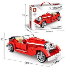 (XẢ SẬP SÀN) Trò chơi lego chiếc xe ô tô 264 miếng, các mảnh ghép có độ chuẩn xác cao, màu sắc không phai, có hướng dẫn